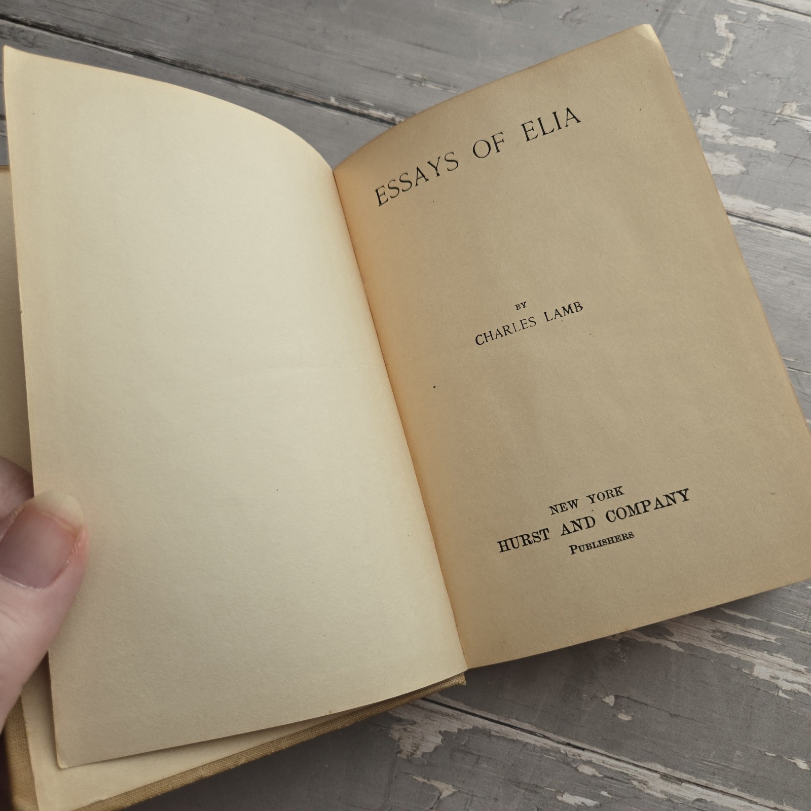 RARE Antique Essays of Elia by Charles Lamb Hurst & Co. 1905