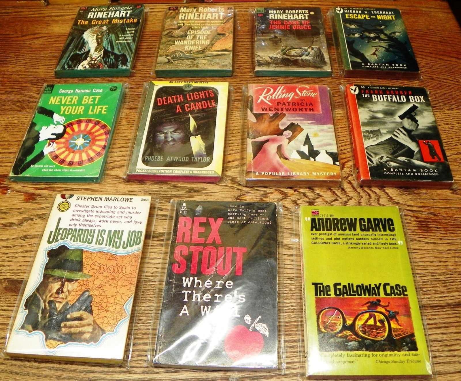 11X VTG 1940s/1950s/1960s Detective MURDER-MYSTERY Thriller Suspense PBK LOT