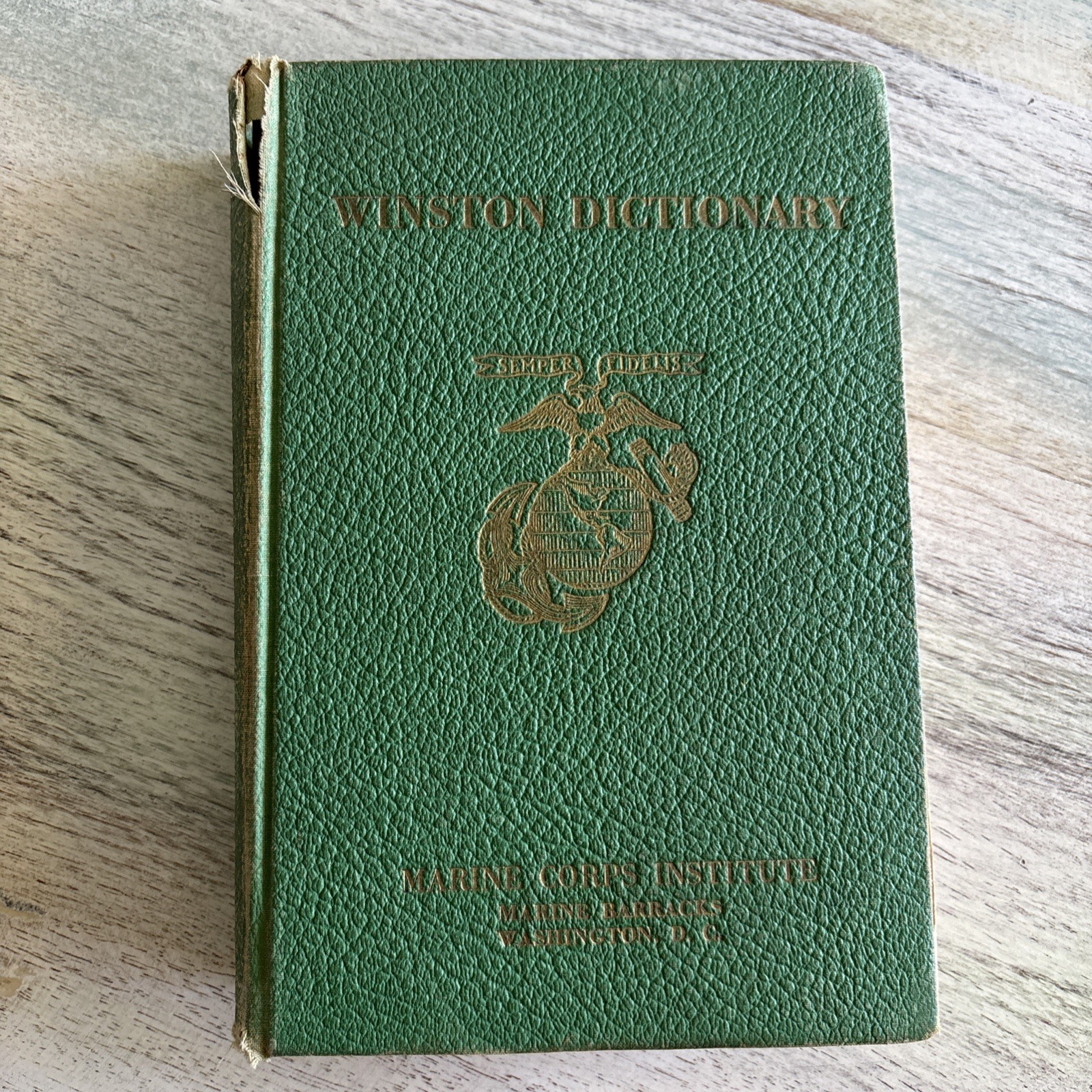 1945 Winston Dictionary Marine Corps Institute Marine Barracks Washington DC