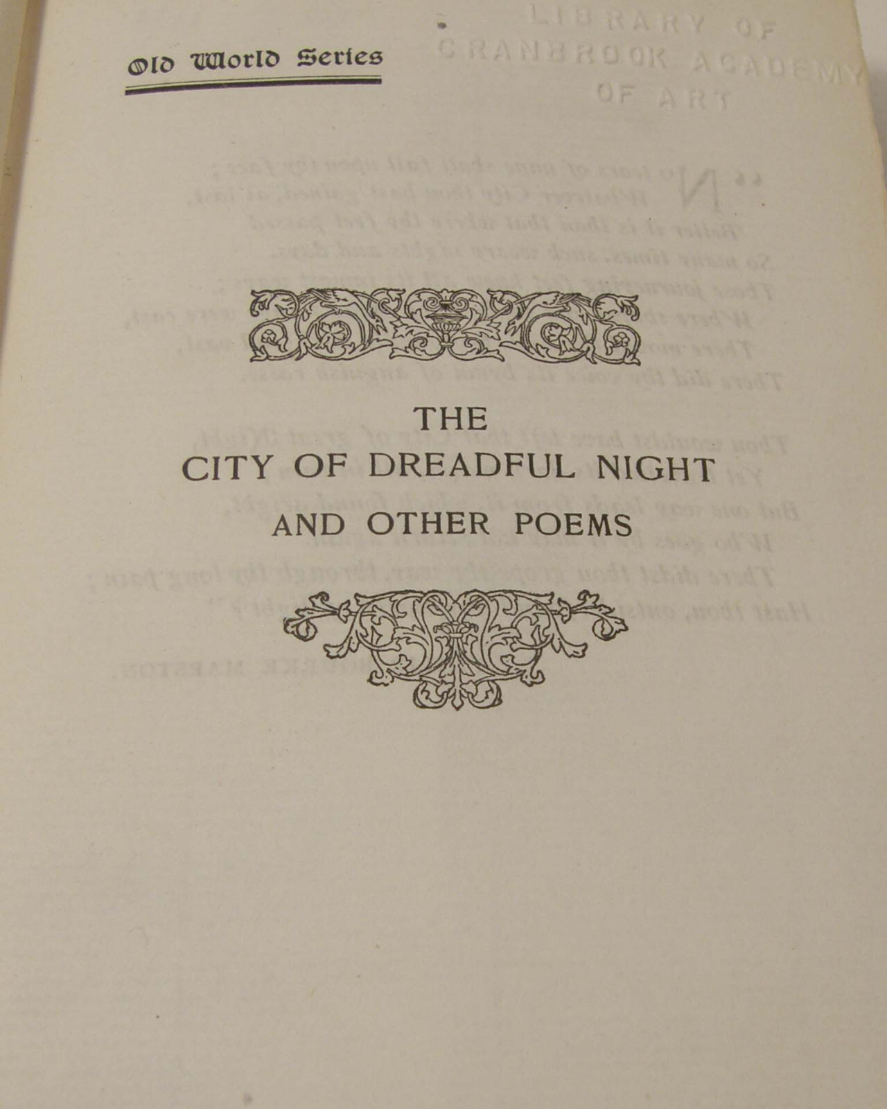 1903 CITY OF DREADFUL NIGHT & OTHER POEMS JAMES THOMSON leather THOMAS MOSHER