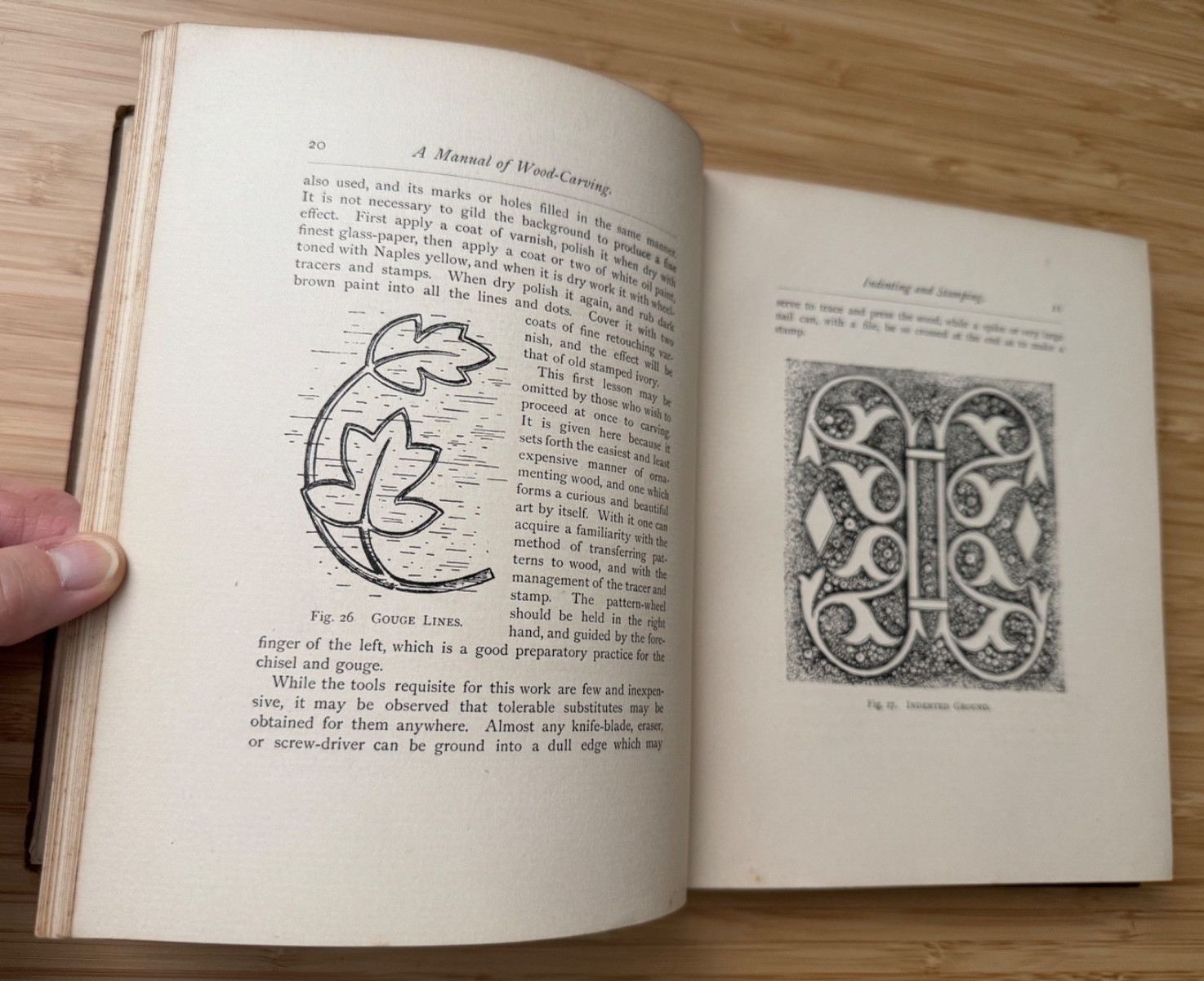A Manual of Wood Carving Leland Holtzapffel 1891 1st Ed Sweep Cut Tools Patterns