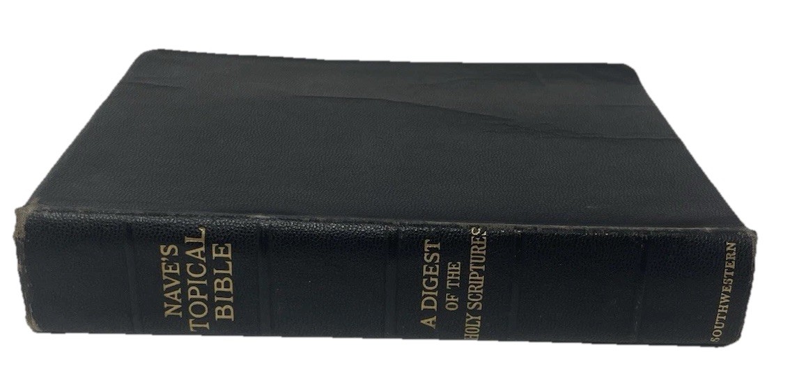 Nave’s Topical Bible Vintage Indexed Black Leather Southwestern Nashville