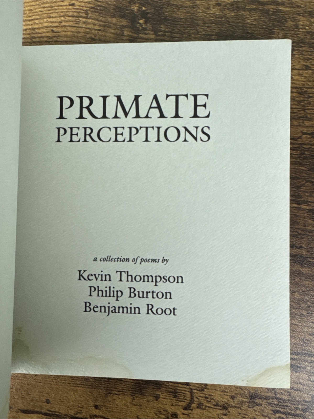 BENJAMIN ROOT’S “PRIMATIVE PERCEPTIONS” 1990 – SIGNED LIMITED ED 37/70