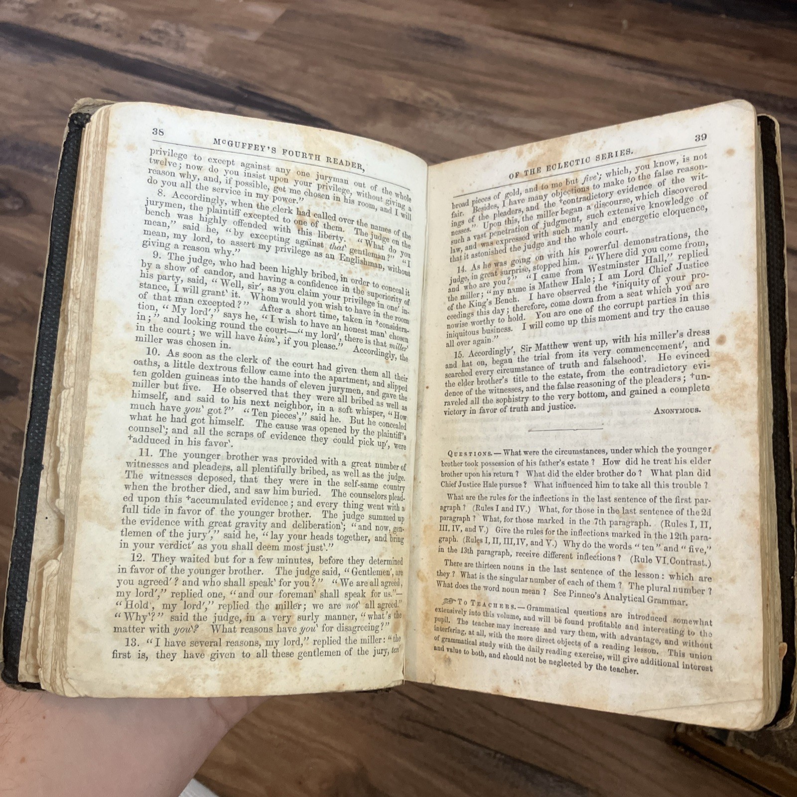 Mcguffeys 4th And 5th Reader Antique( Rough Shape See Description) 19th Century
