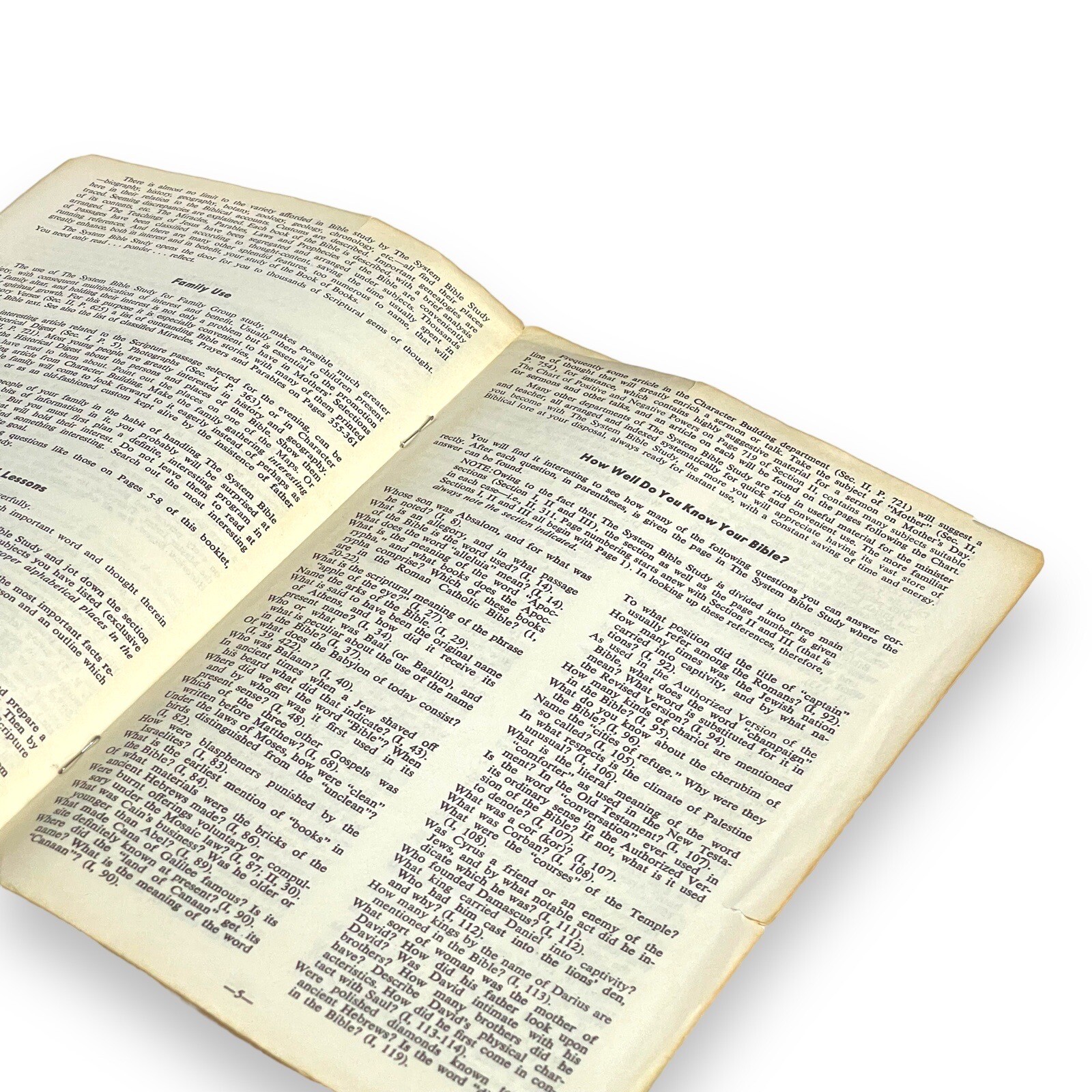 The System Bible Study Enlarged Edition KJV 1968 Morocco Leather w/RARE Insert