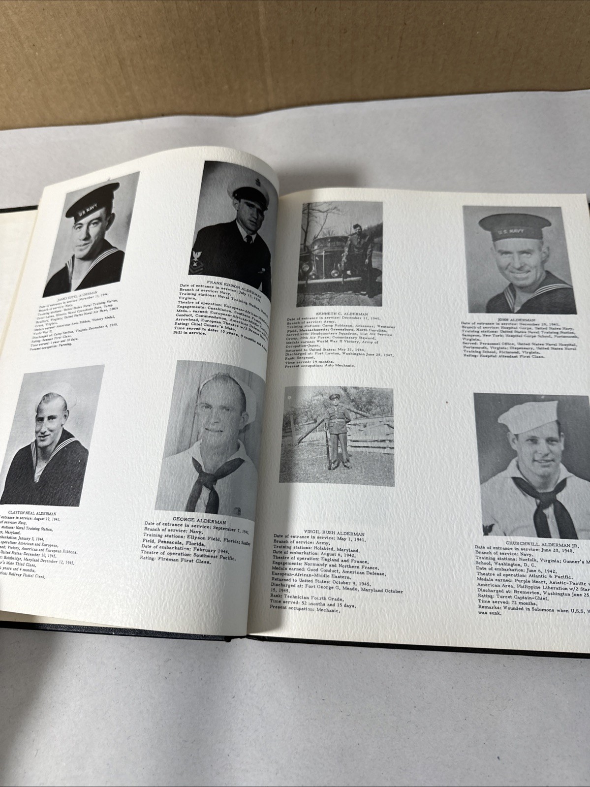 World War I & II Community Service Book Hillsville Carroll County Virginia