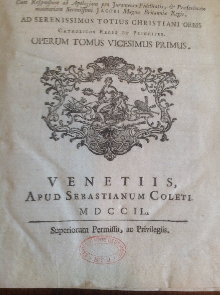 1749 DEFENSIO FIDEI CATHOLIC ET APOSTOLIC R. P. FRANCISCI EXTREMELY RARE LATIN