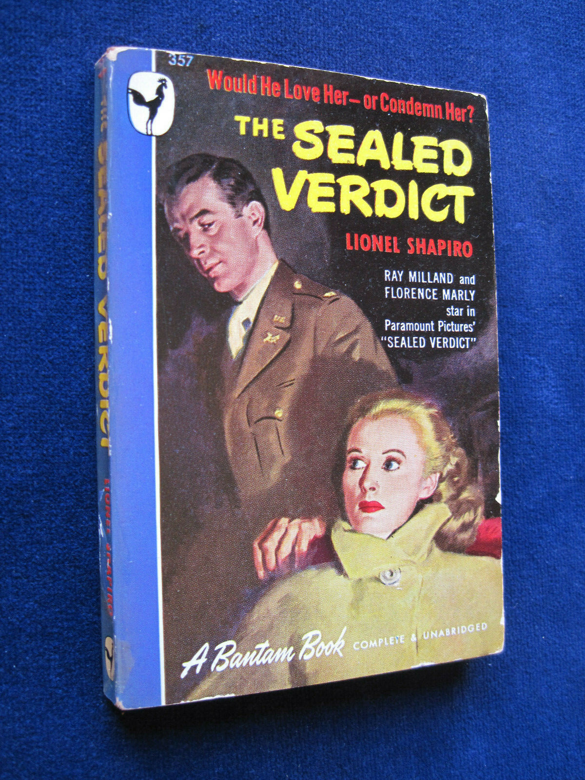 THE SEALED VERDICT by LIONEL SHAPIRO – RAY MILLAND, FLORENCE MARLY Film