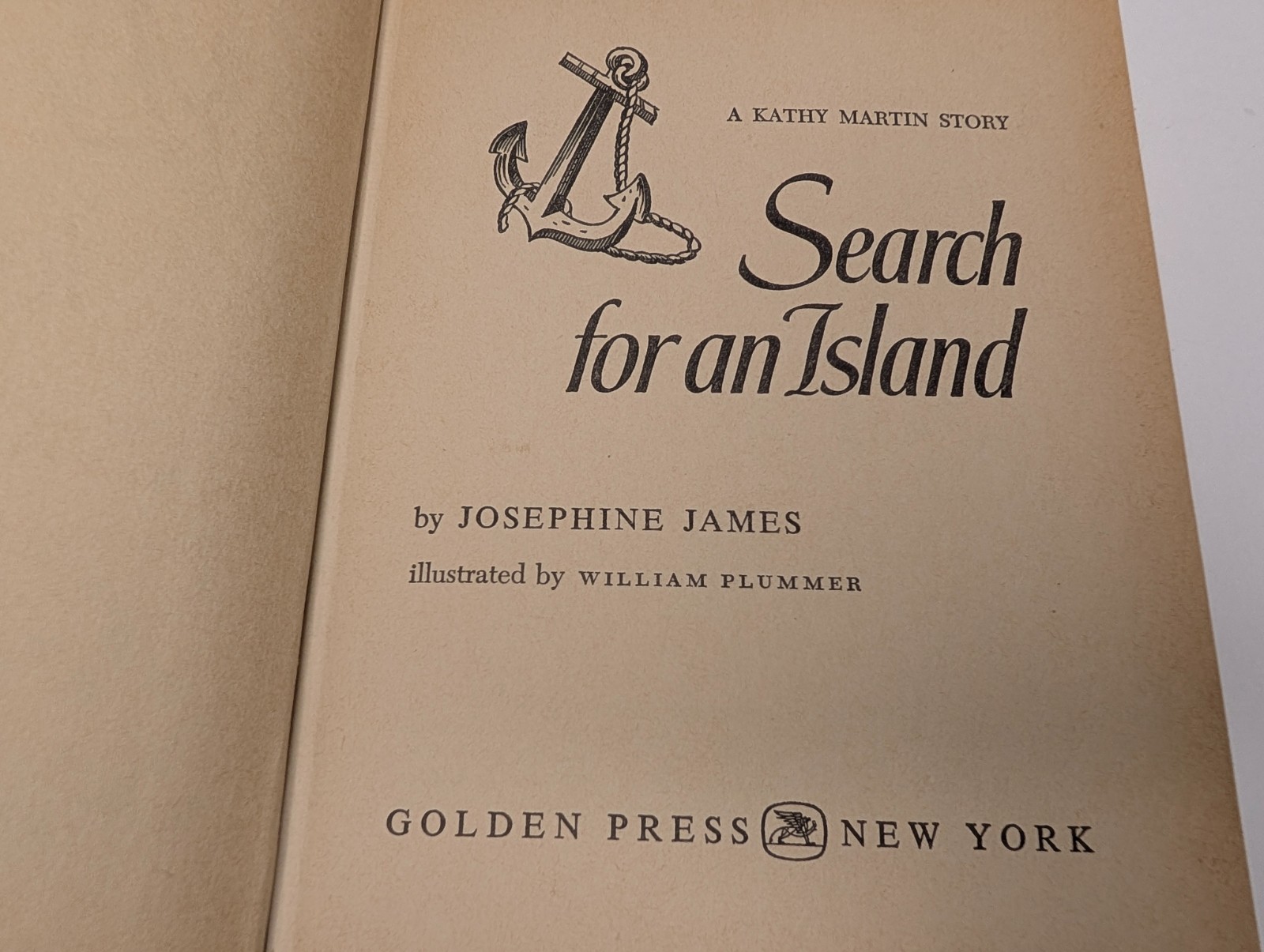 1963 Search for an Island Kathy Martin Nurse Story Book Josephine James Golden