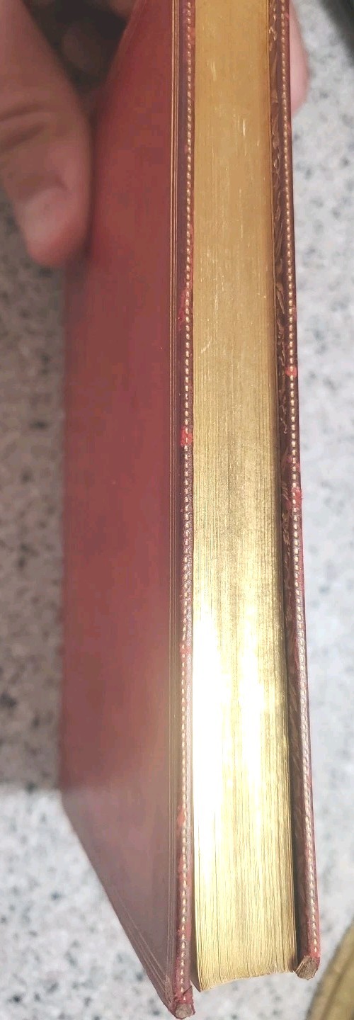 Antique Leather Marcus Aurelius Thoughts Stoicism 1900s Gilt Rebound Stamp Work
