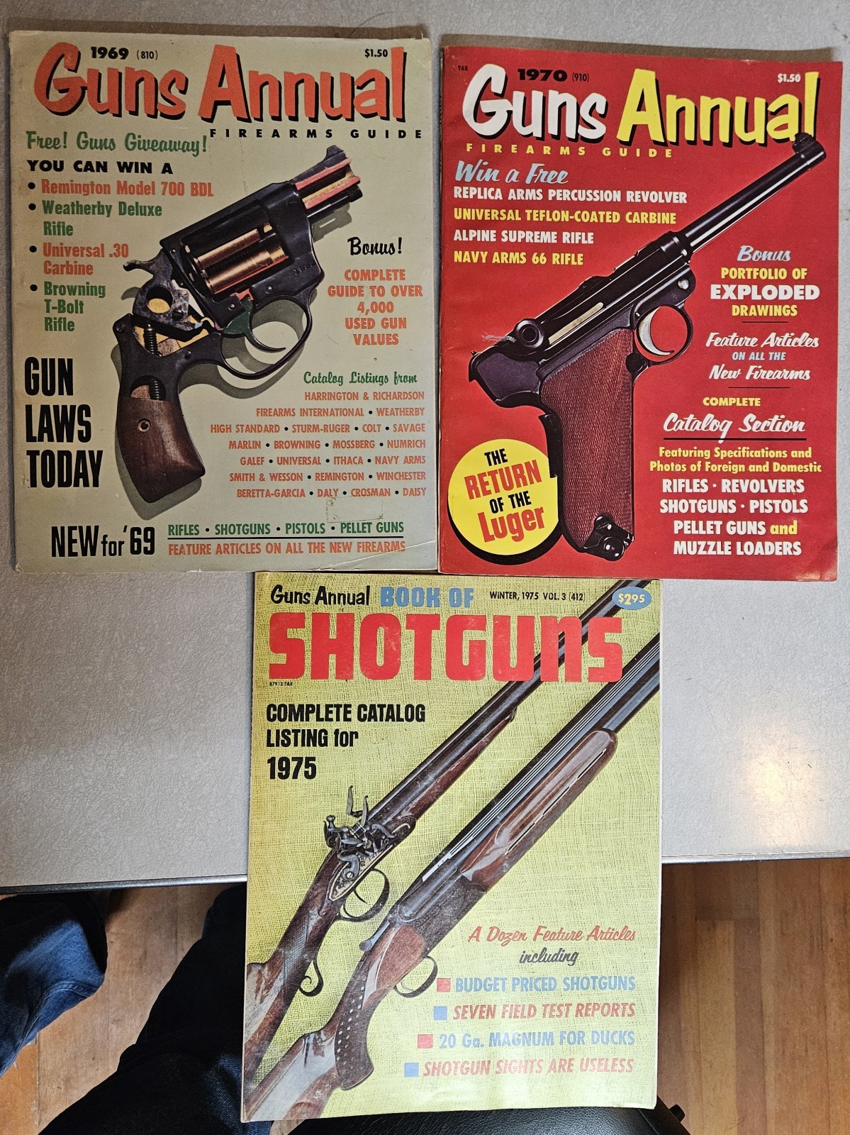 Guns Annual Firearms Guide 1969 & 1970 & Book Of Shotguns – Col. Charles Askins