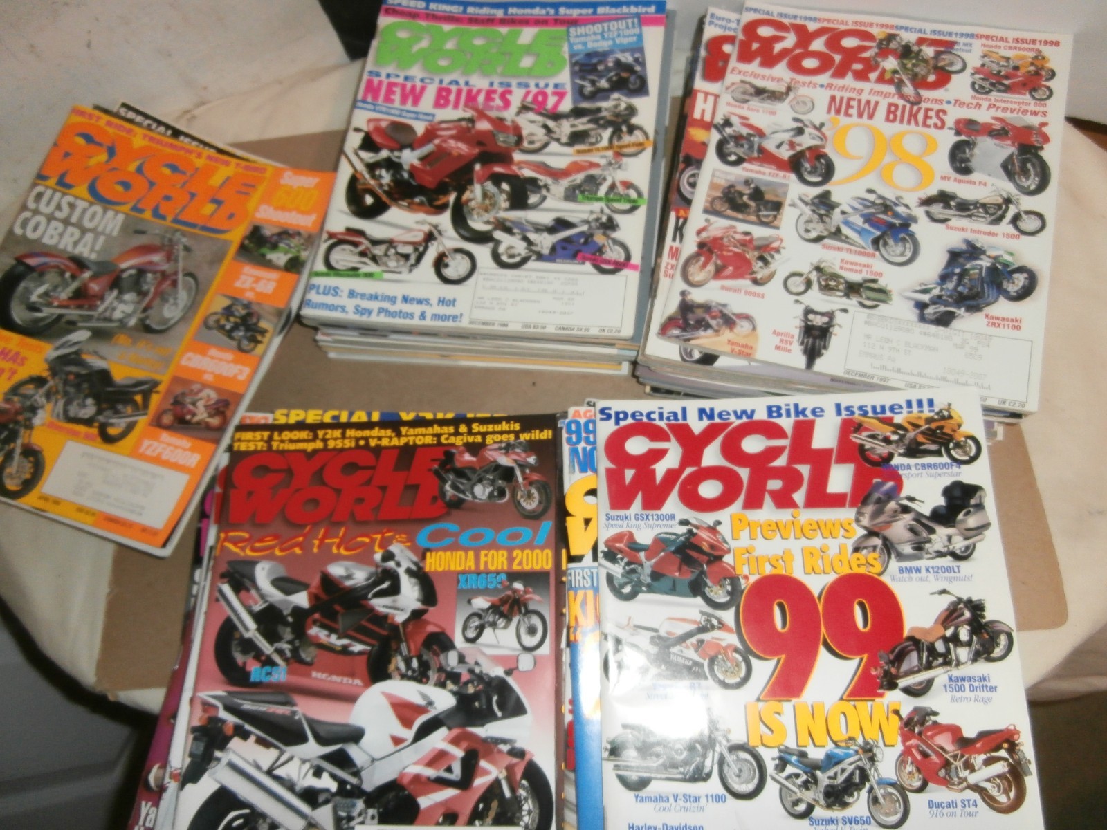 50 Cycle World Motorcycle Magazines 1995 – 1999 Some Full Years Emmaus PA