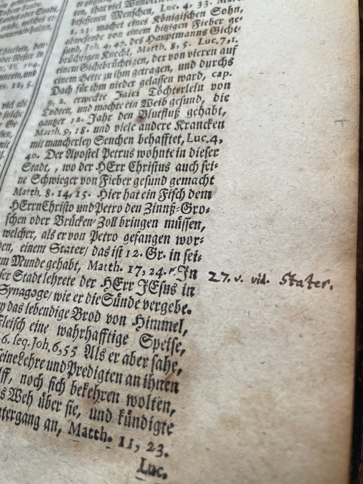 Biblical Real Lexicon Published by Conrad Stosseln 1715 Book, Vellum, German