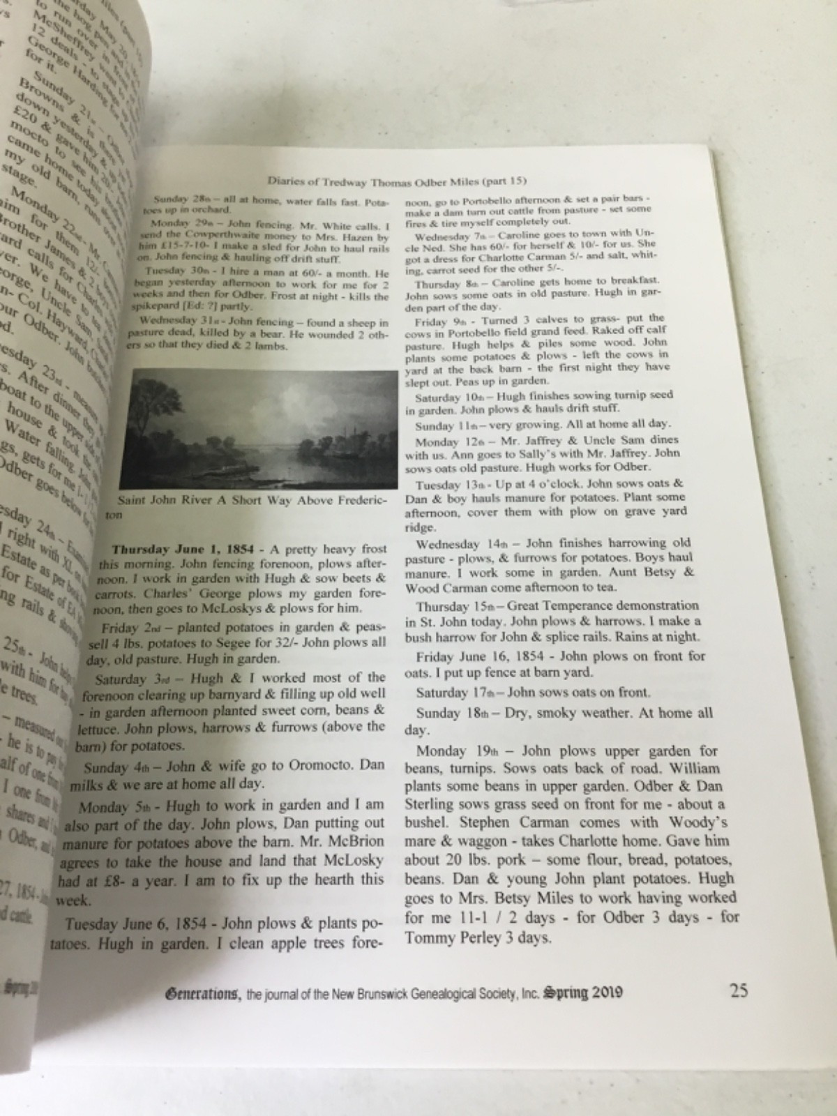 Generations New Brunswick Genealogical Society Magazine’s. 2019 Quaterly