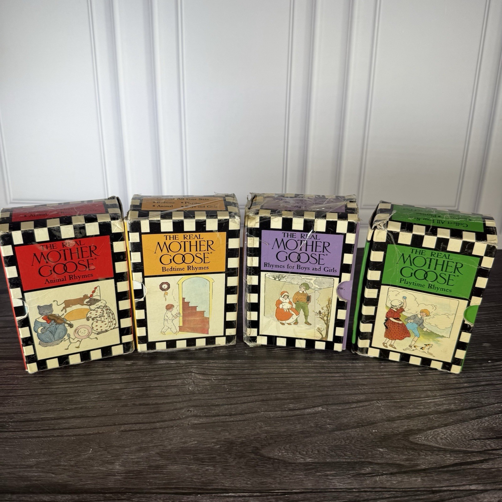 Vintage Collection, The Real Mother Goose Board Books, Nursery Rhymes 4 Box Set