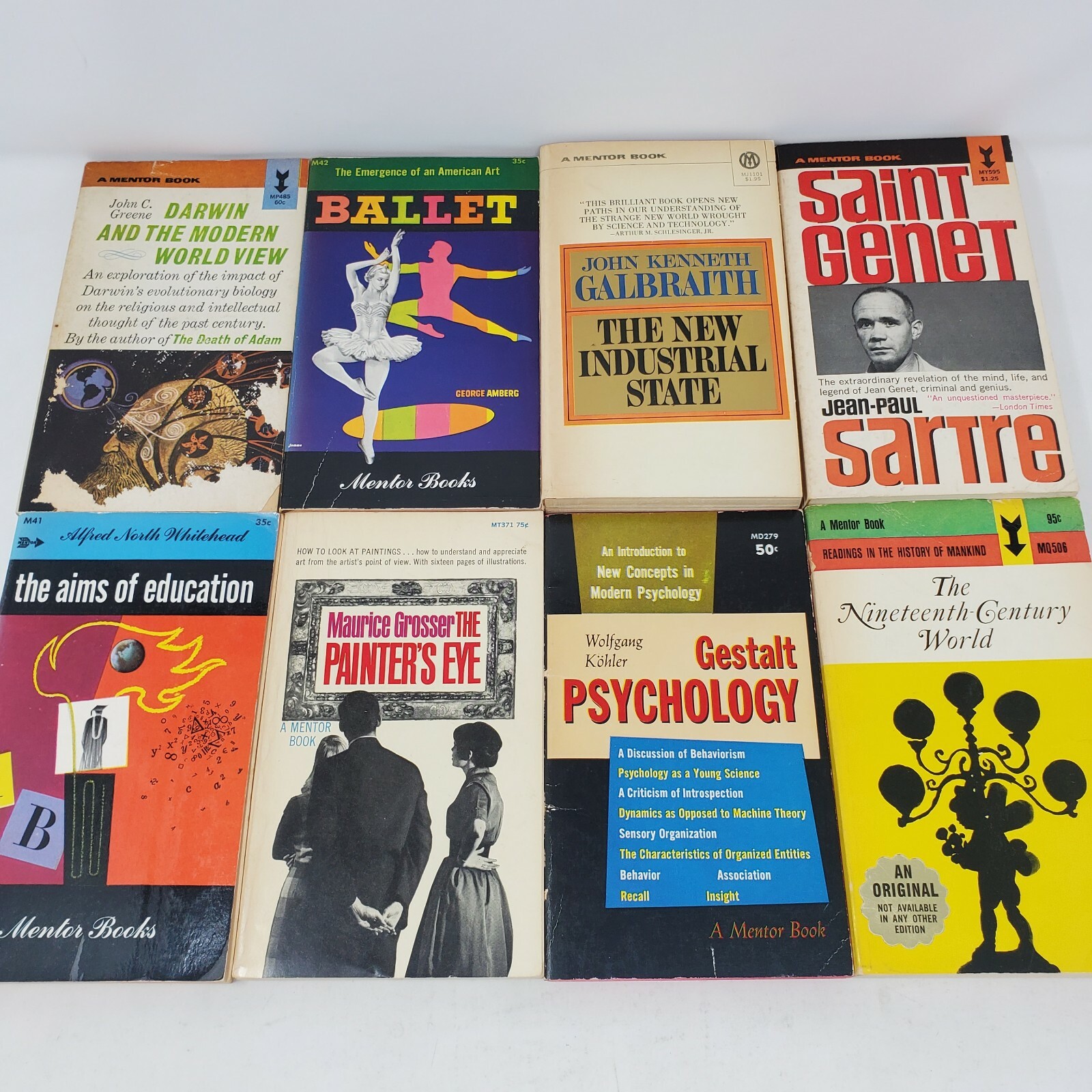Vintage Mentor Book Lot of 8 – Science Education Art History Dance 1940s – 1960s