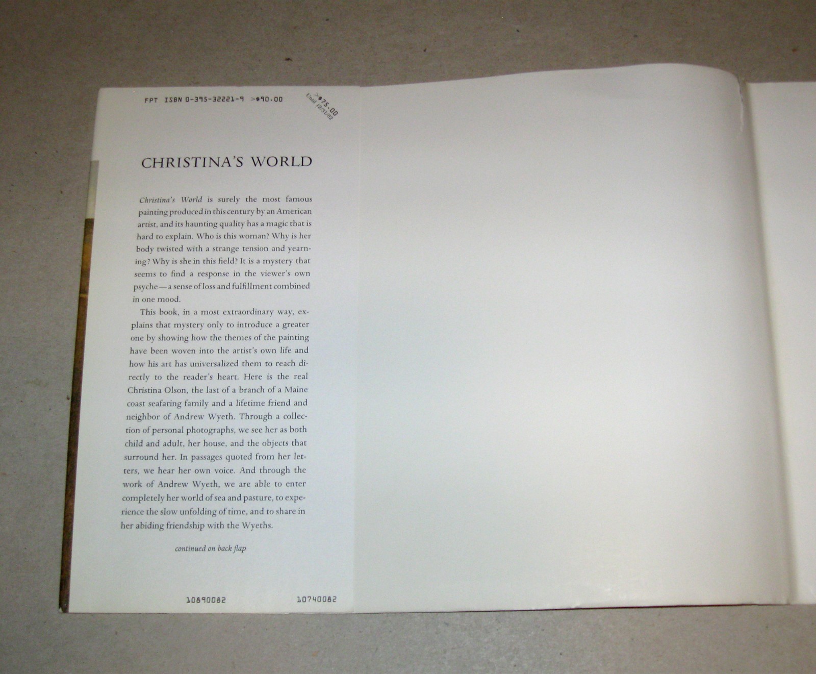 Christina’s World: Paintings & Pre-Studies of Andrew Wyeth 1982 First Ed HC/DJ