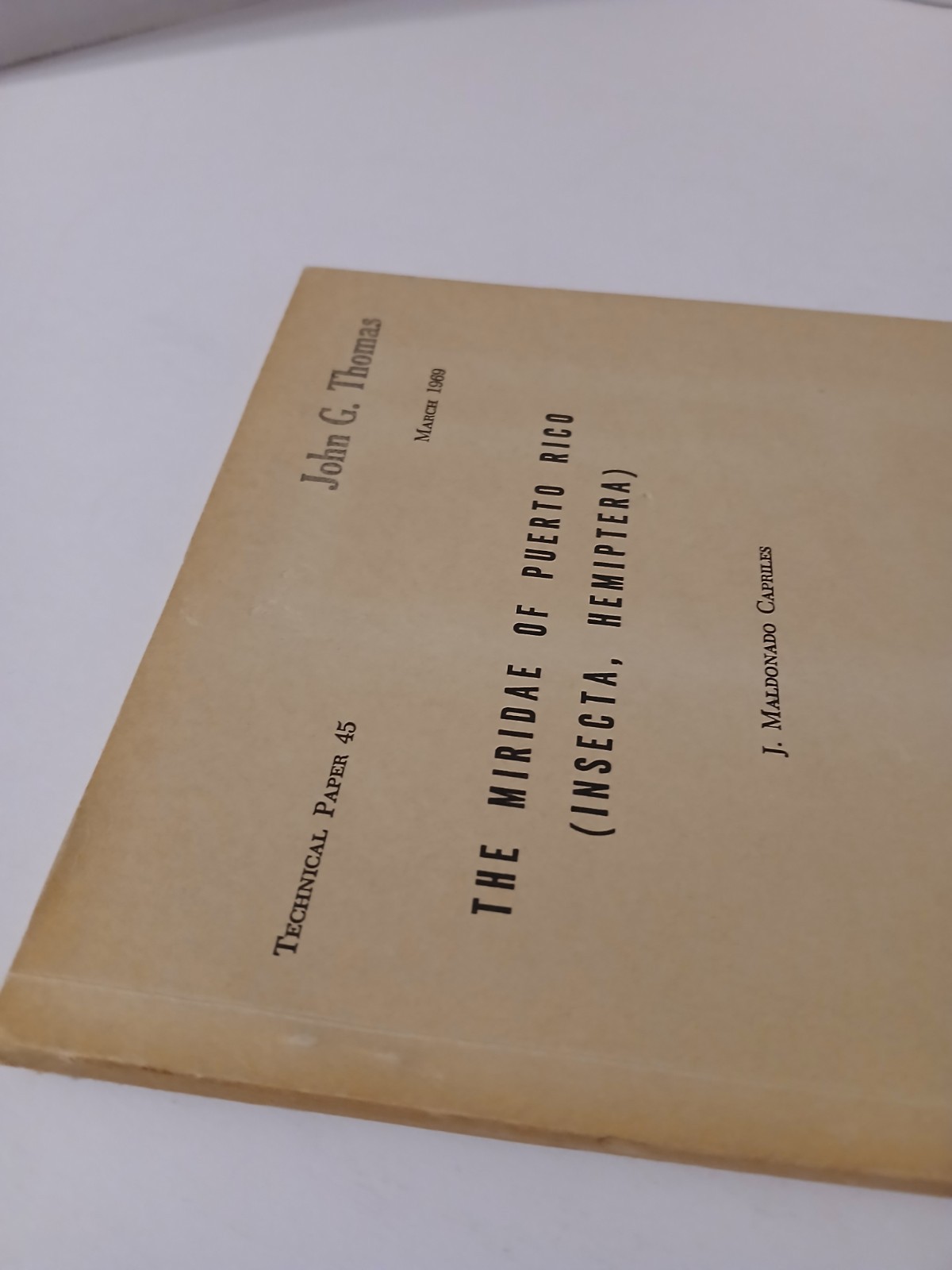 the miridae of puerto rico J. Maldonado Capriles 1969 Insects