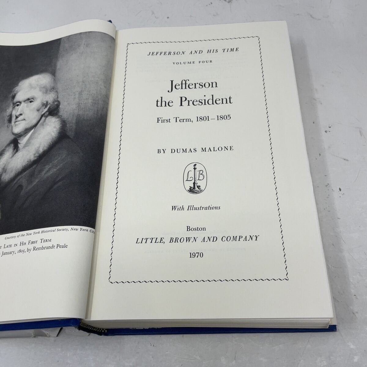 Jefferson the President First Term 1801-1805 by Dumas Malone HC First Edition V