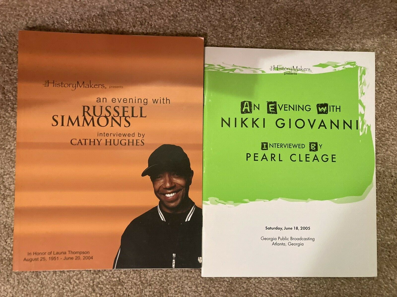 Lot of 5 Programs An Evening With PBS HISTORYMAKERS – RUSSELL SIMMONS + more