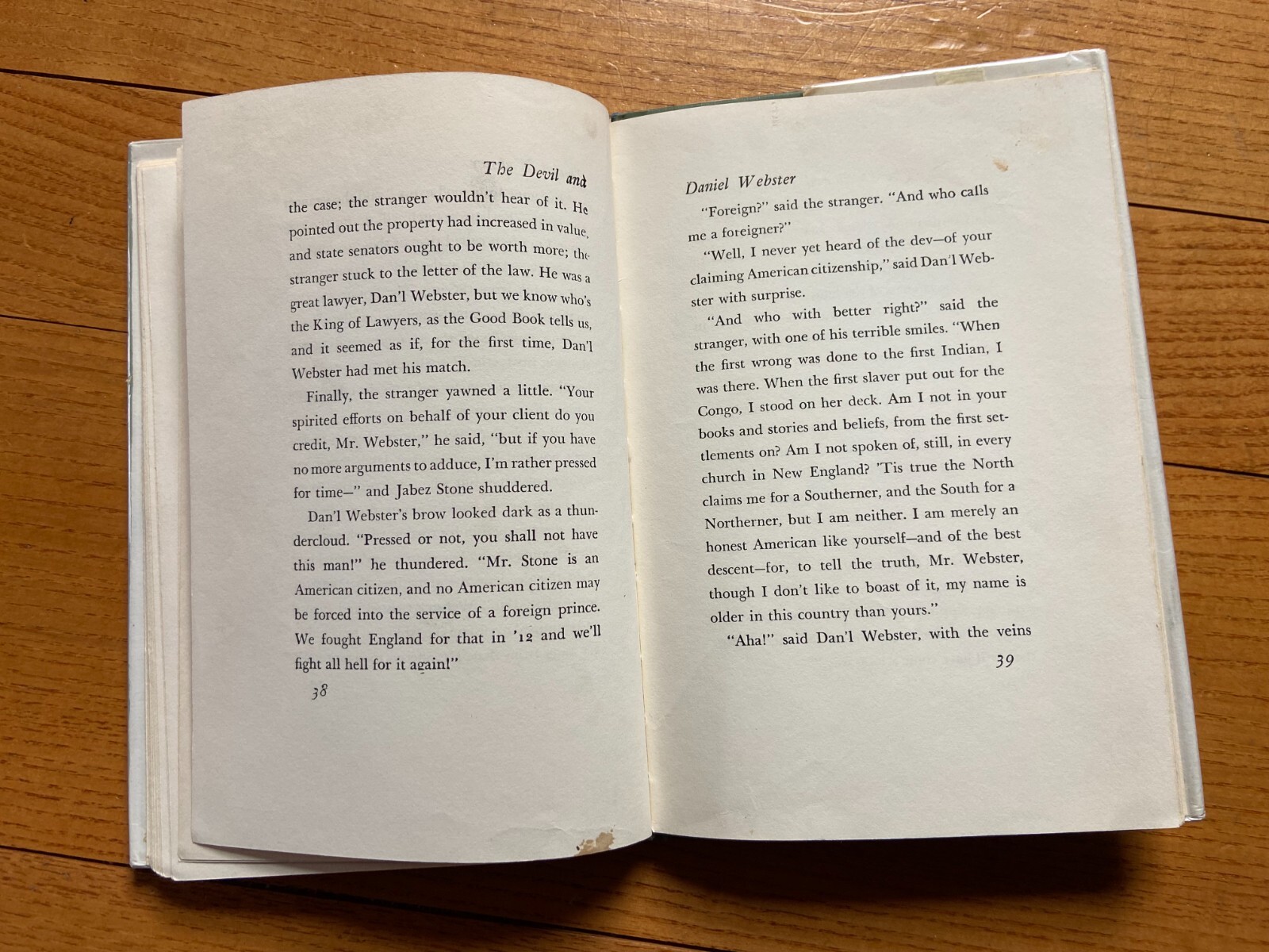 The Devil and Daniel Webster by Stephen Vincent Benét © 1937 hardcover library