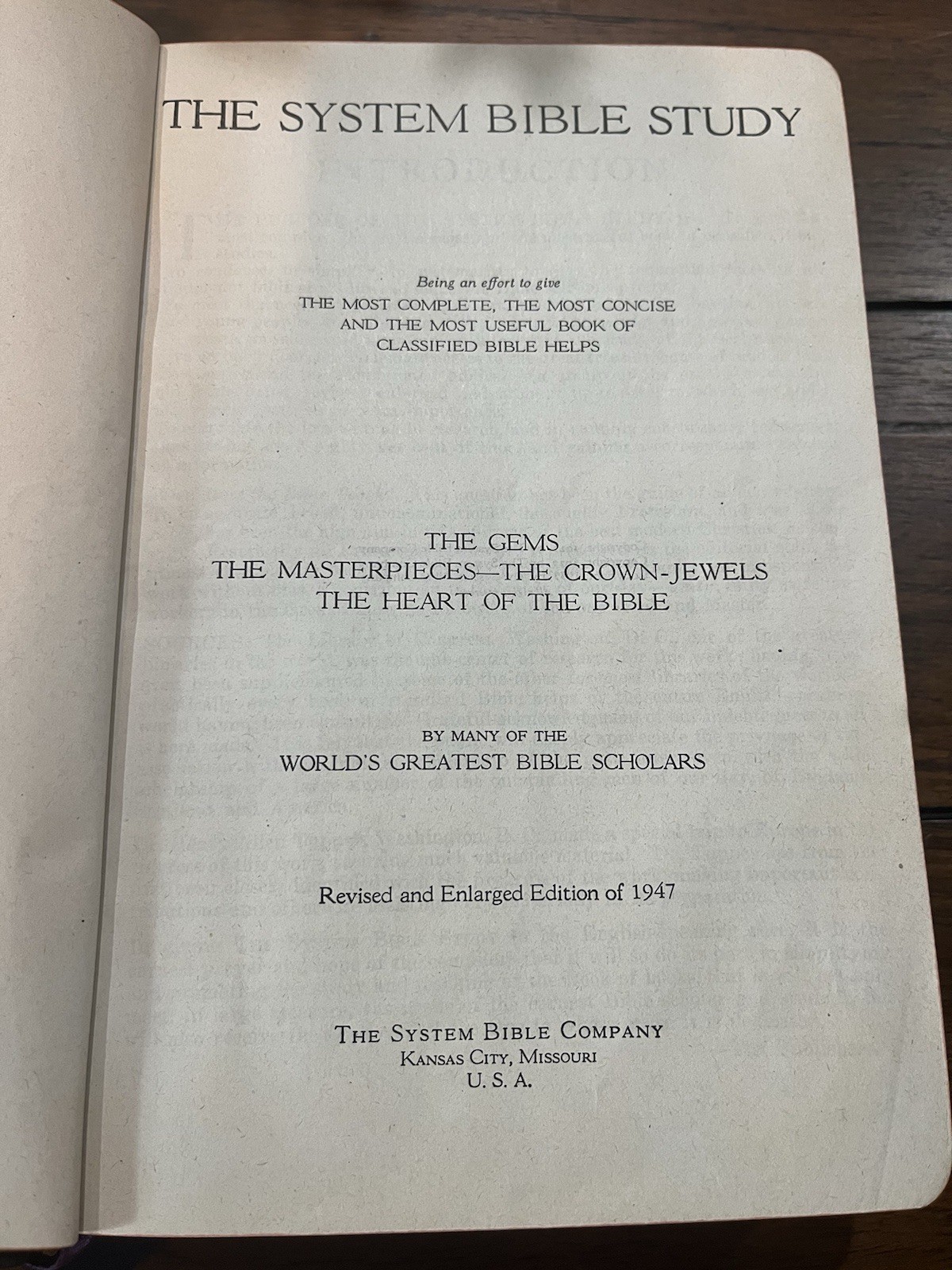 VTG The System Bible Study 1947 Revised Enlarged Edition Leather Bound Excellent