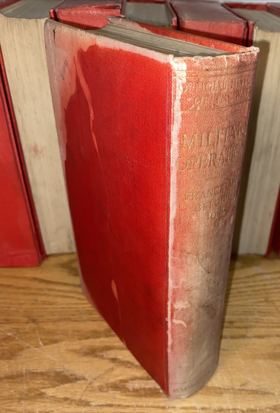 HISTORY OF WAR: FRANCE & BELGIUM MILITARY OPERATIONS ~ 1920s HBs w/Map Cases