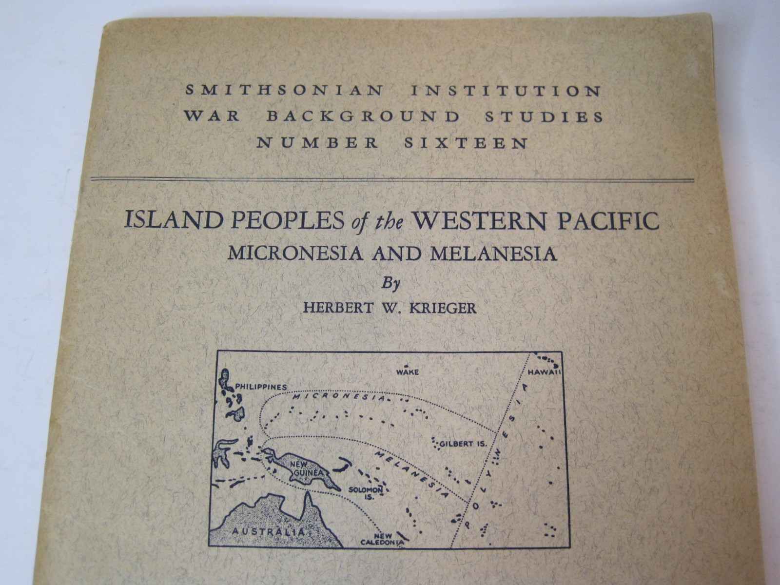 Smithsonian Institution War Background Studies No. 16 Island Peoples.. PB 1943