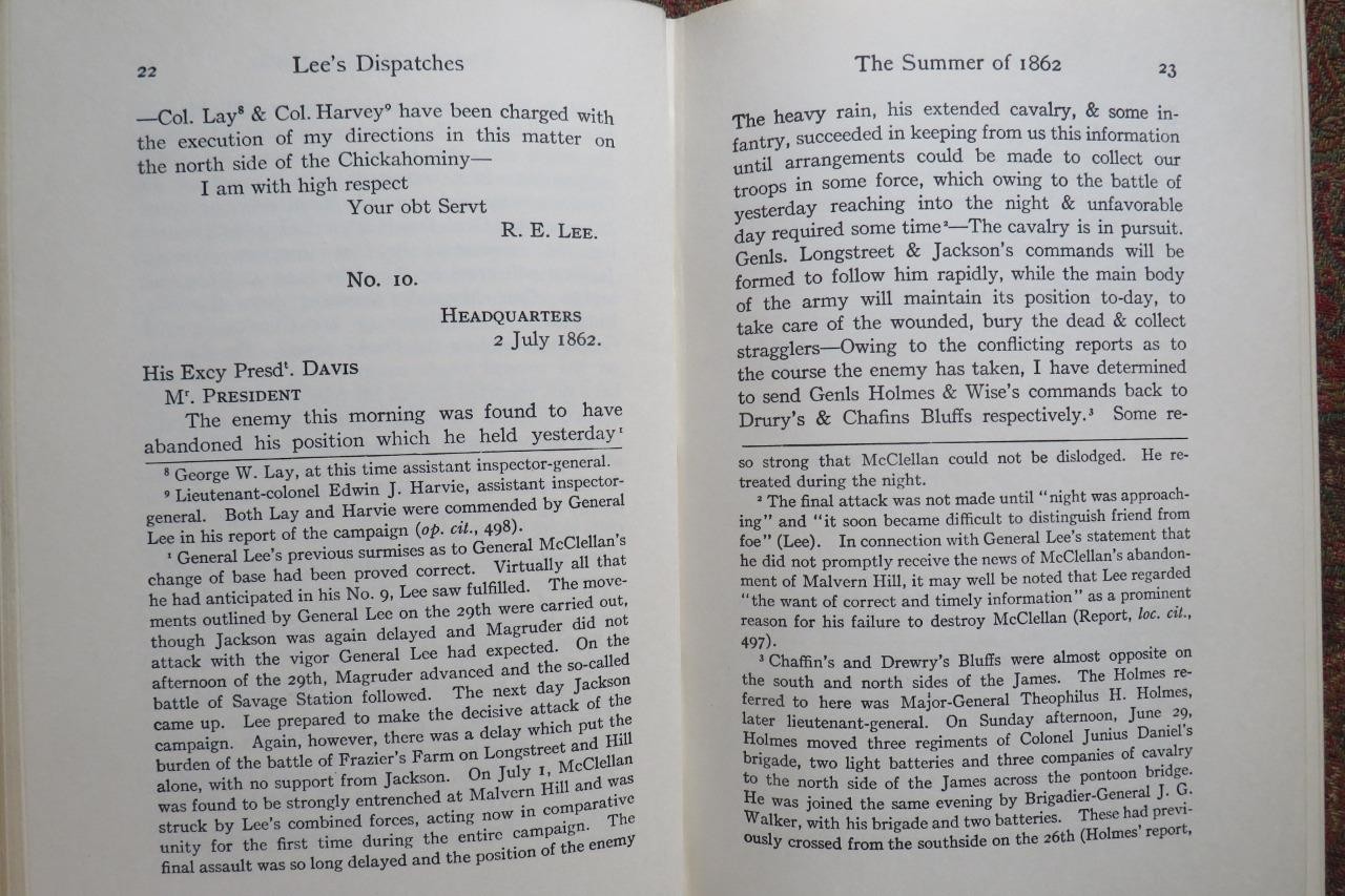 SIGNED – GENERAL ROBERT E. LEE’S CONFIDENTIAL DISPATCHES TO JEFFERSON – 1ST EDIT