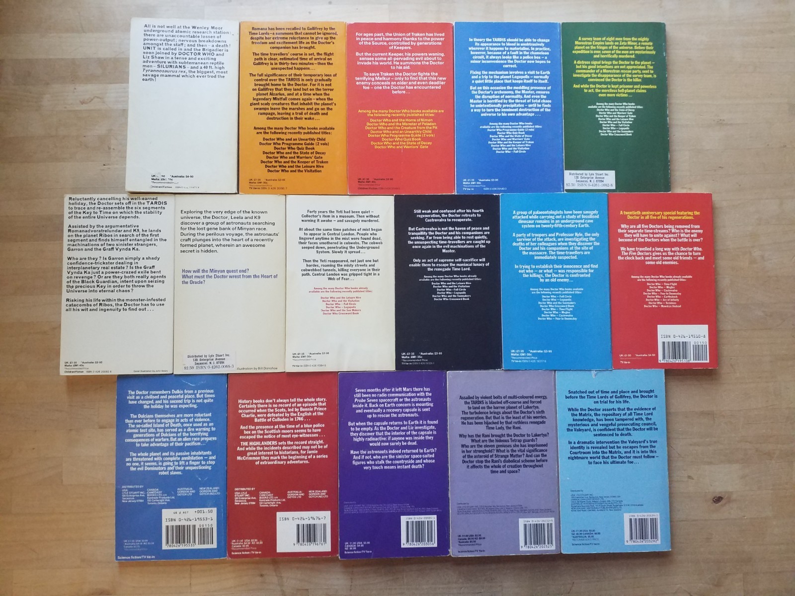 Lot of 16 Doctor Who Vintage Paperbacks – Target Book 1980’s GREAT