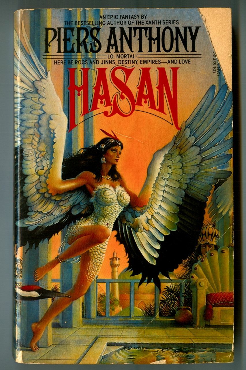 HASAN by Piers Anthony! Vintage 1986 First TOR Printing Fantasy Paperback!