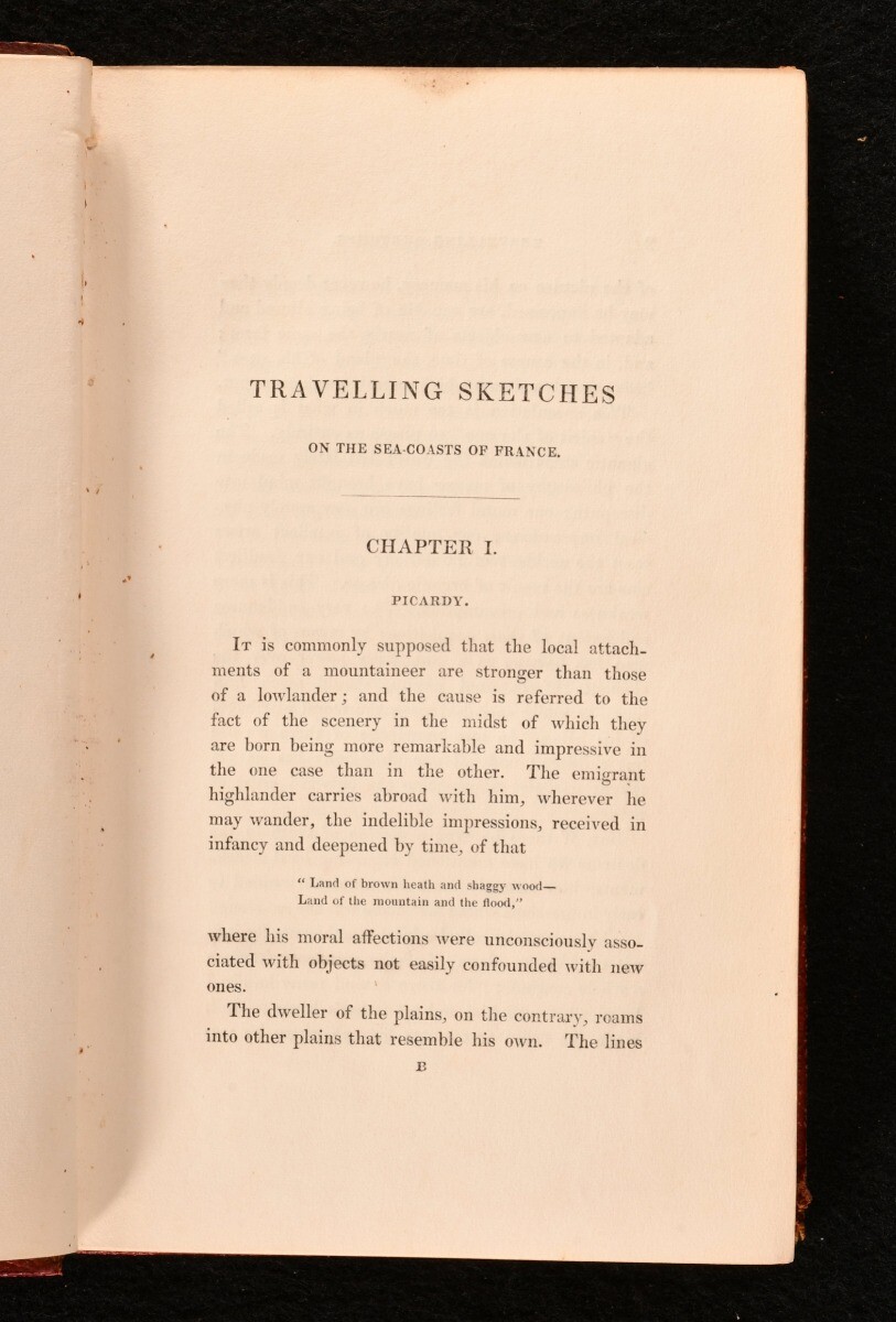 1834 Heath’s Picturesque Annual: Travelling Sketches France Illus