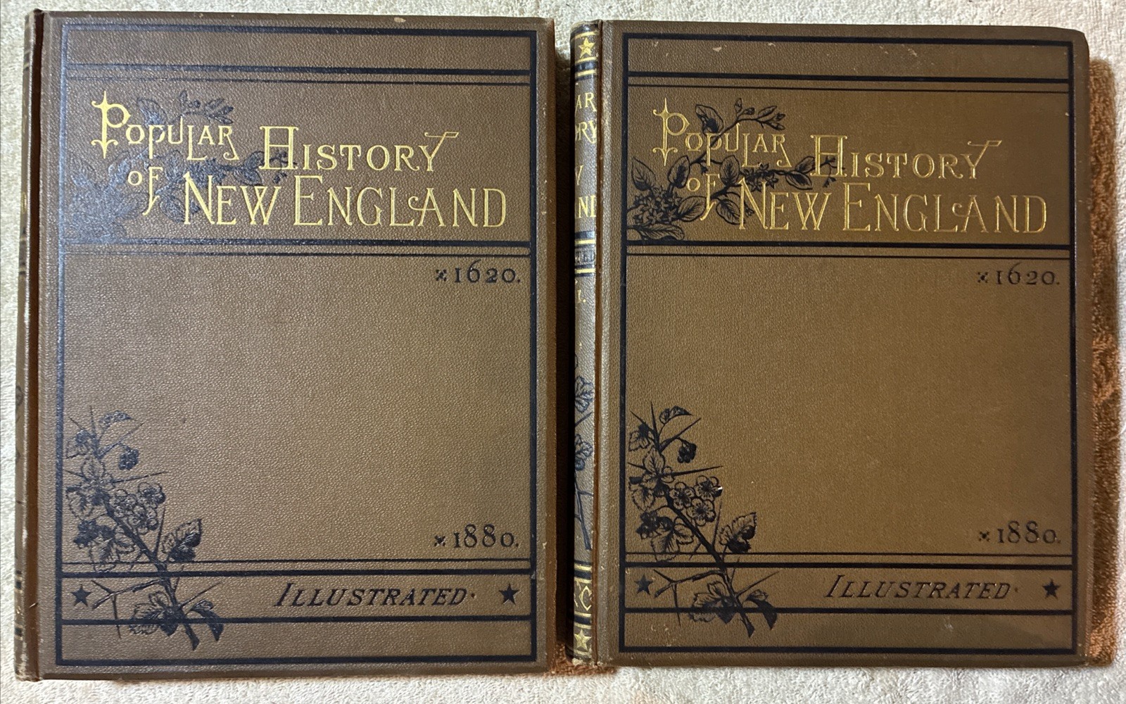 Popular History of New England Vol 1 & 2 by R. H. Howard & Henry E. Crocker 1880
