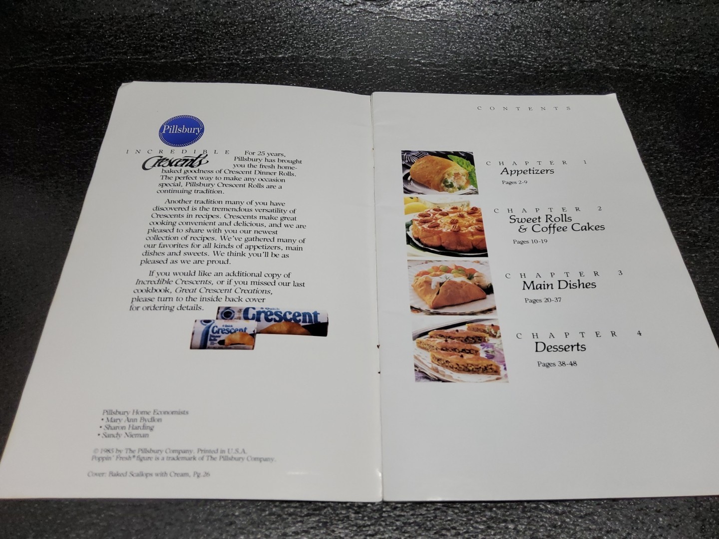 1985 Pillsbury Incredible Crescents Cook Booklet Beautiful Photos