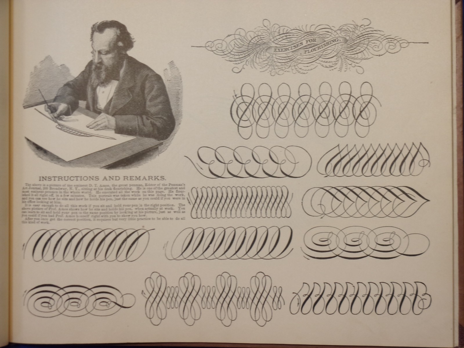 REAL PEN-WORK SELF-INSTRUCTOR IN PENMANSHIP. 1881, Knowles, Pittsfield, Mass.