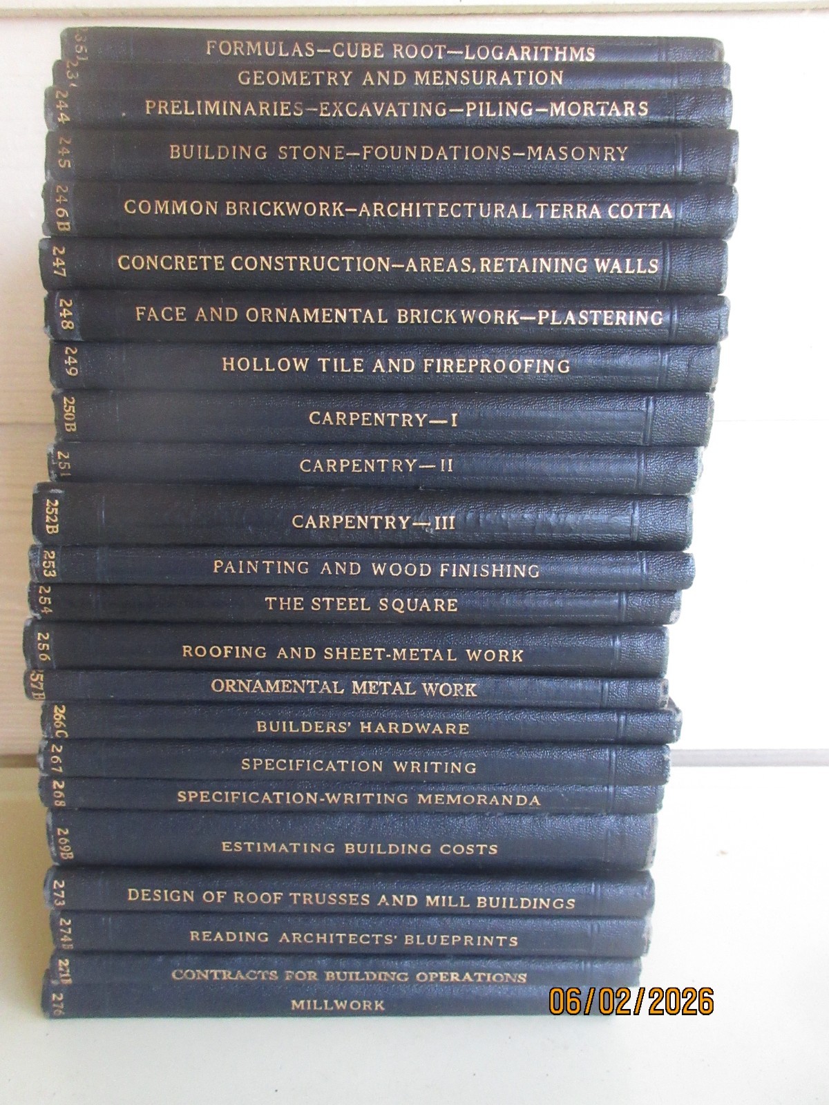 Vintage Carpenters 23 Book Set from International Textbook Company Carpentry