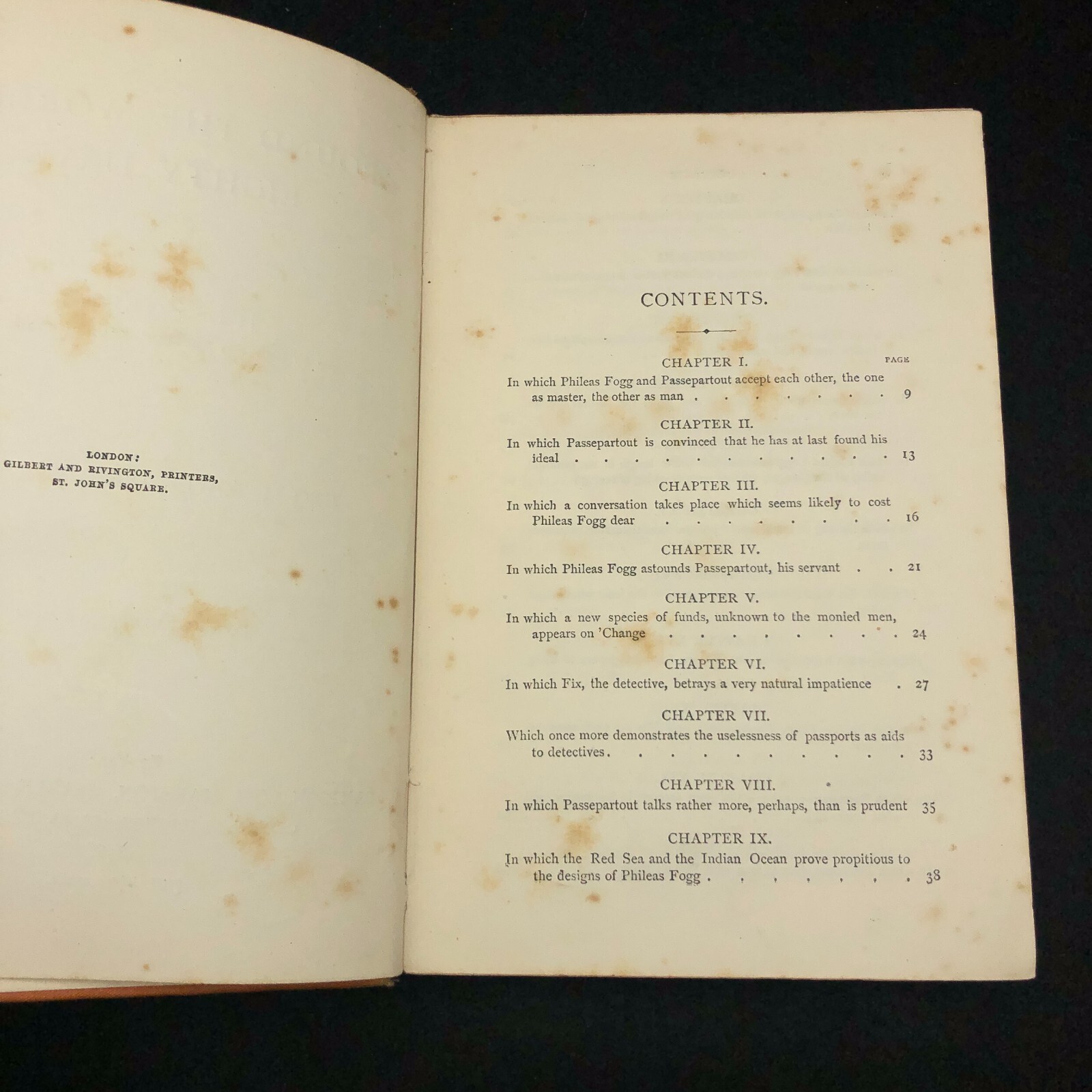Around The World In Eighty Days ~ Jules Verne ~ 1876 UK Edition Sampson Low