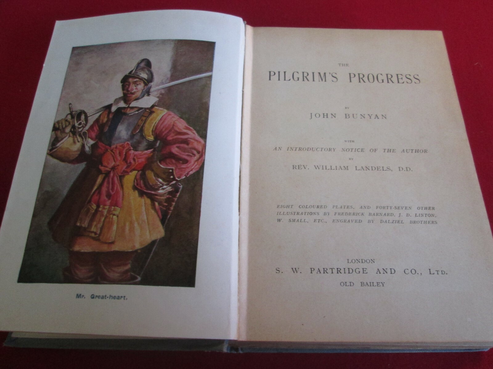 THE PILGRIMS PROGRESS BY JOHN BUNYAN – S.W. PARTRIDGE AND CO LTD HB