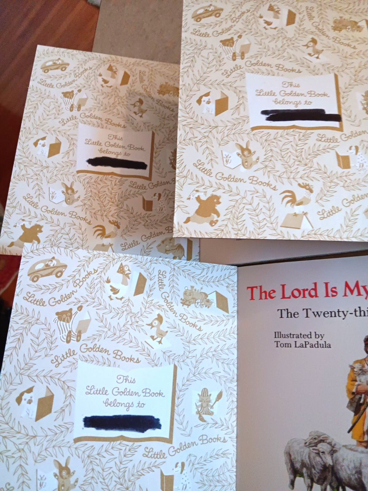 Little Golden Book: David and Goliath, Daniel & The Lord is My Shepherd Vtg.