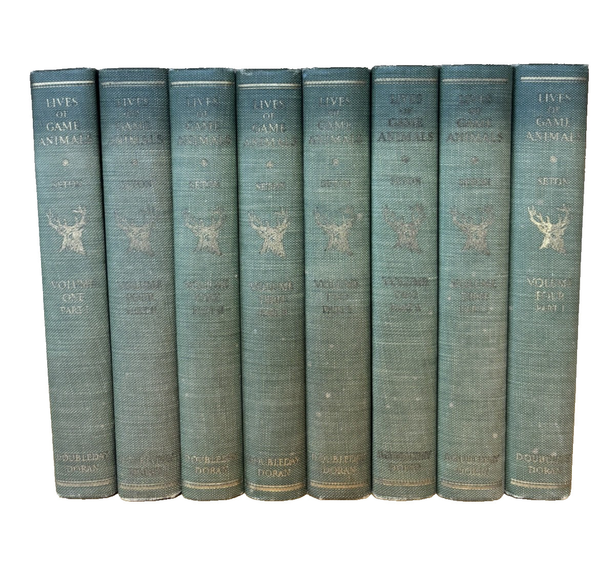 Lives of Game Animals by Ernest Thompson Set 8 Vol Illustrated Complete Set 1925