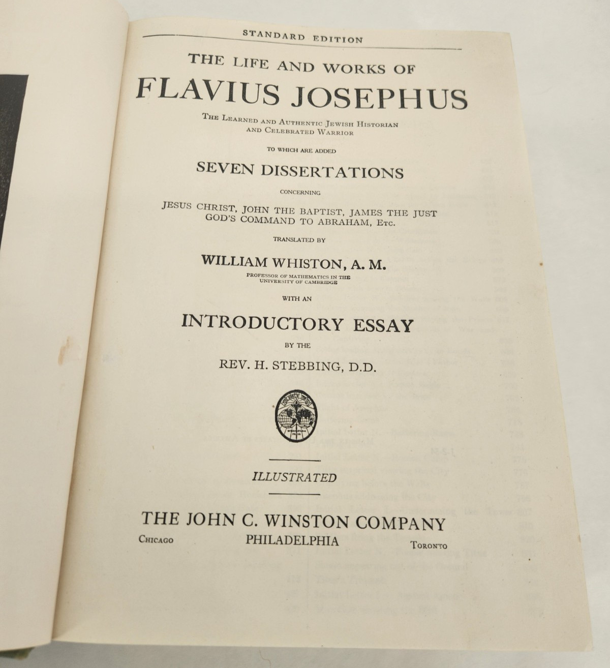 The Life and Works of Flavius Josephus standard edition vintage hardcover