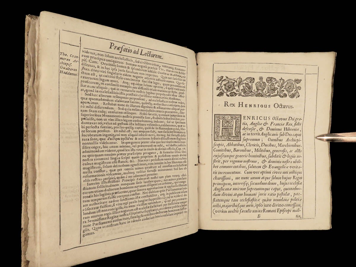 1640 Thomas Cranmer 1ed 39 Articles Henry VIII English Reformation Legum RARE