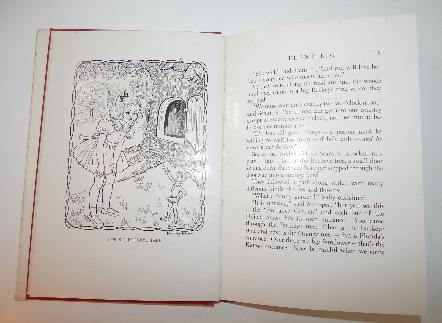 Teeny-Big by R.K. Cooper 1953 Vintage Sally & Christmas Elves Illus. HC/DJ