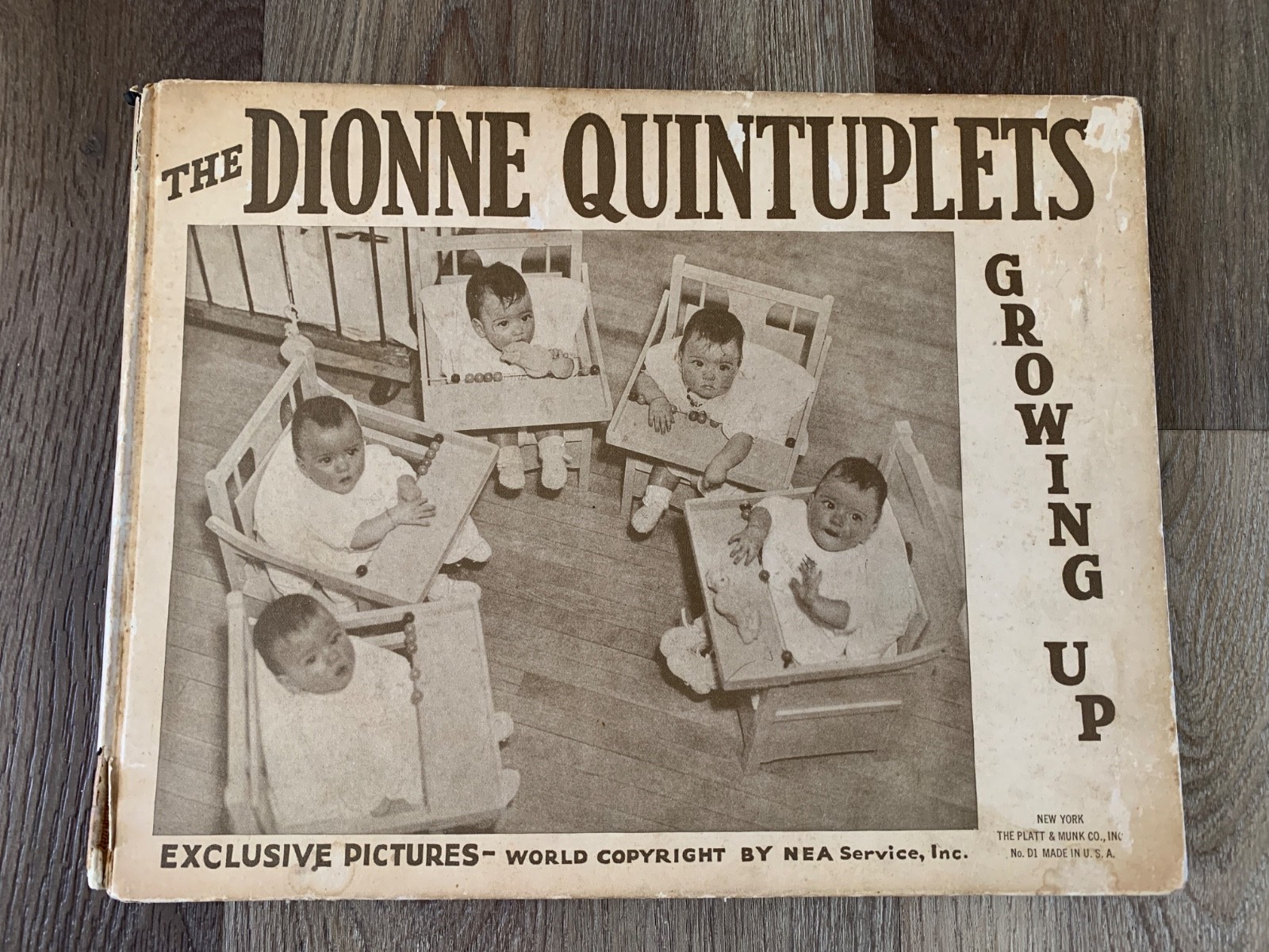 The Dionne Quintuplets: Growing Up – Photo Book (1935, Platt & Munk)