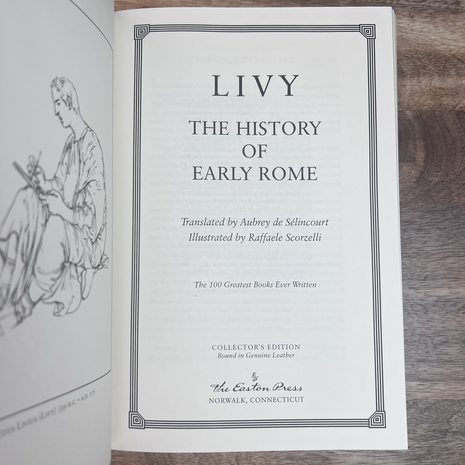 LIVY THE HISTORY OF EARLY ROME Easton Press The 100 Greatest Books Ever Written