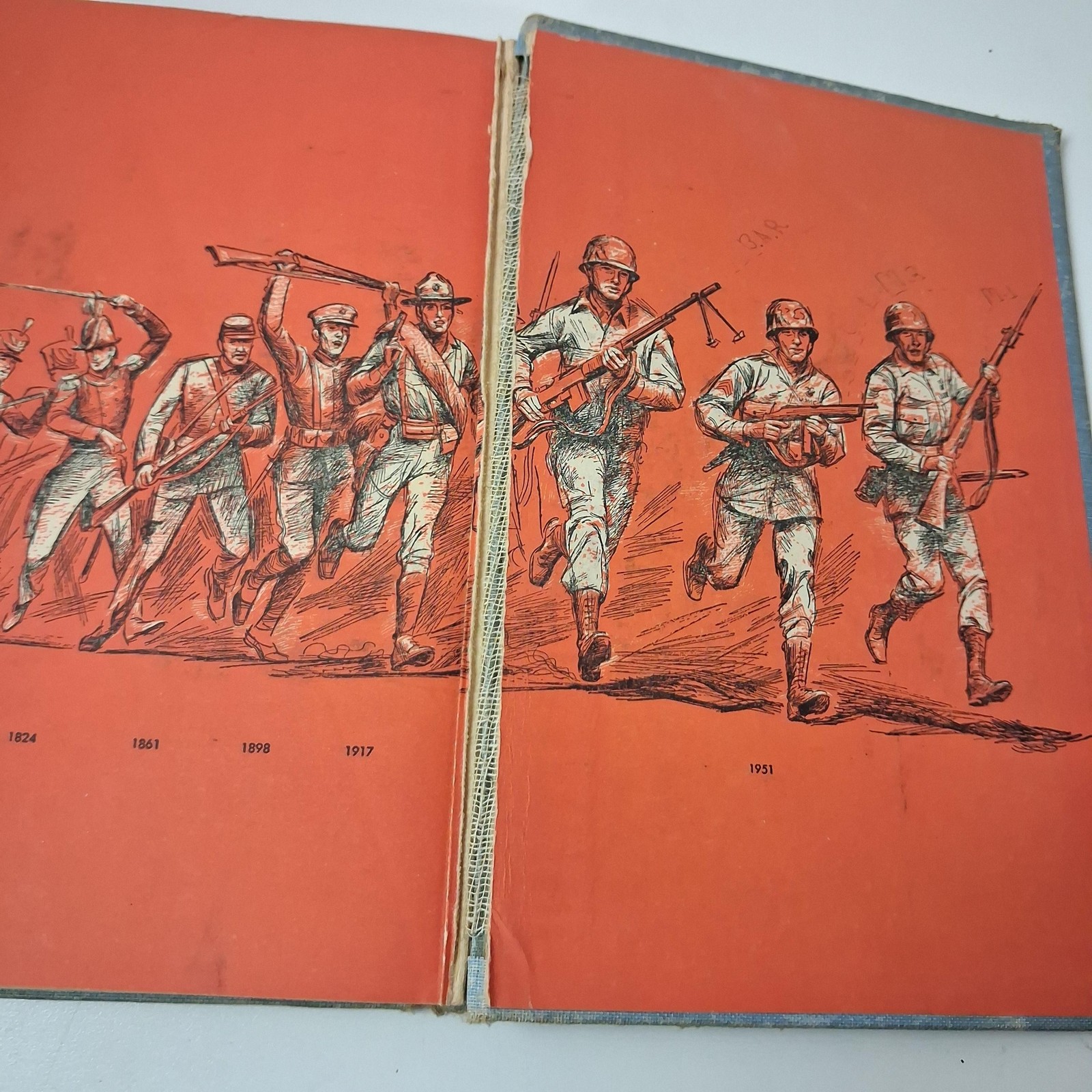 Vintage 1951 Story Of The U.S. Marines George P Hunt Landmark HC Random House