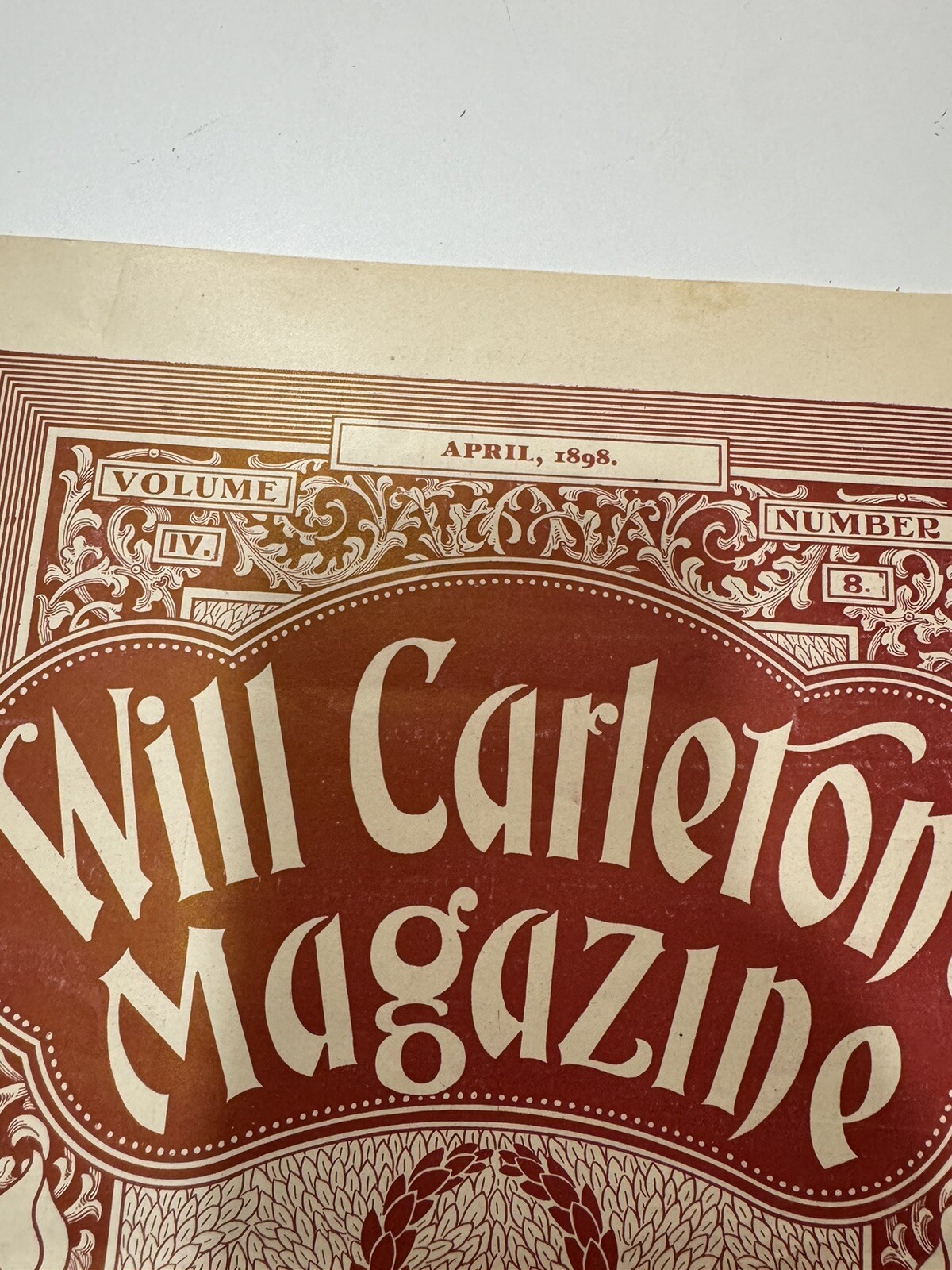 Will Carleton’s Magazine April 1898 Vintage Graphic Art Stories & Advertisements