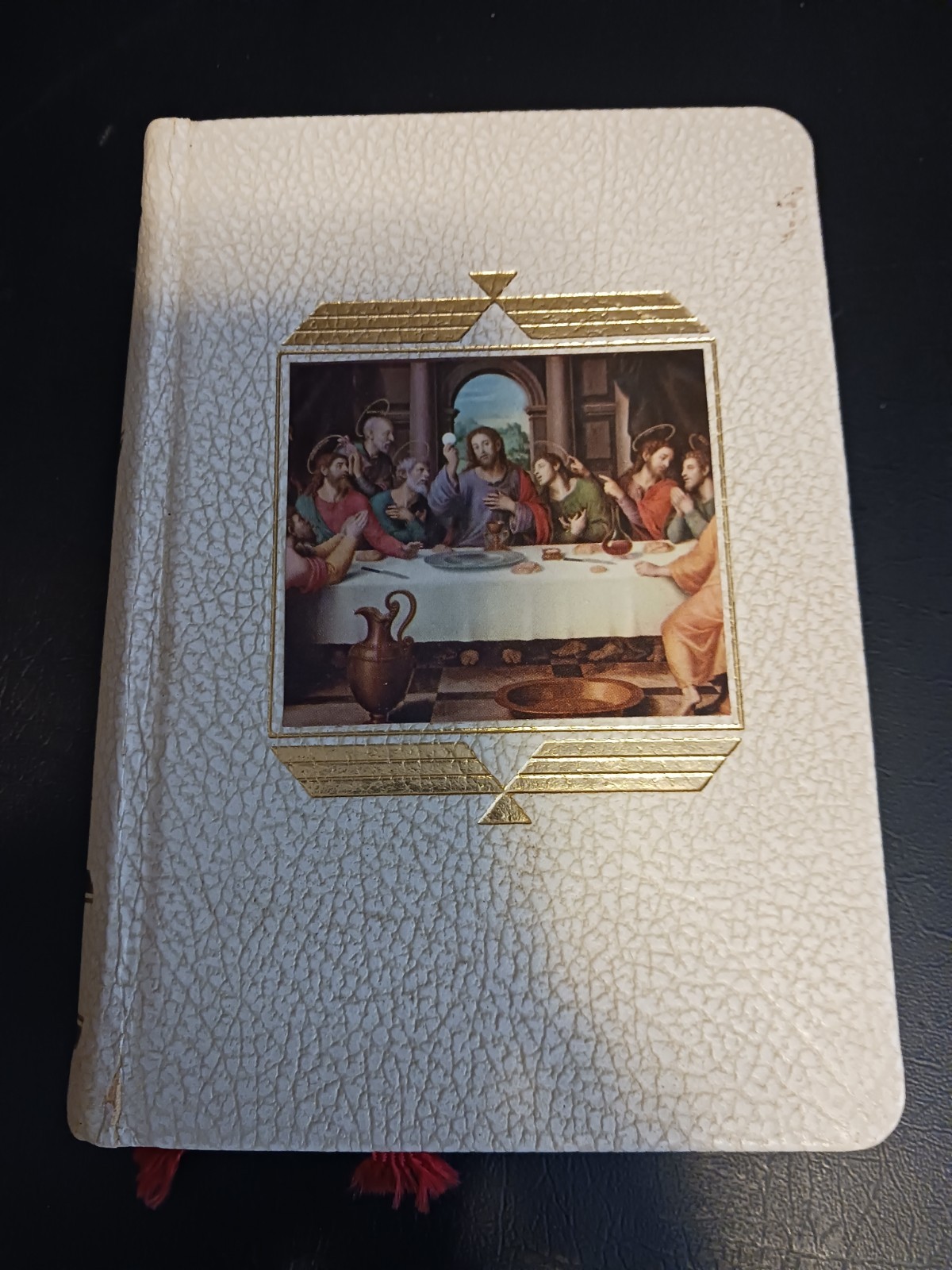 The Catholic Missal – Catholic Press 1958 White Textured Imitation Leather