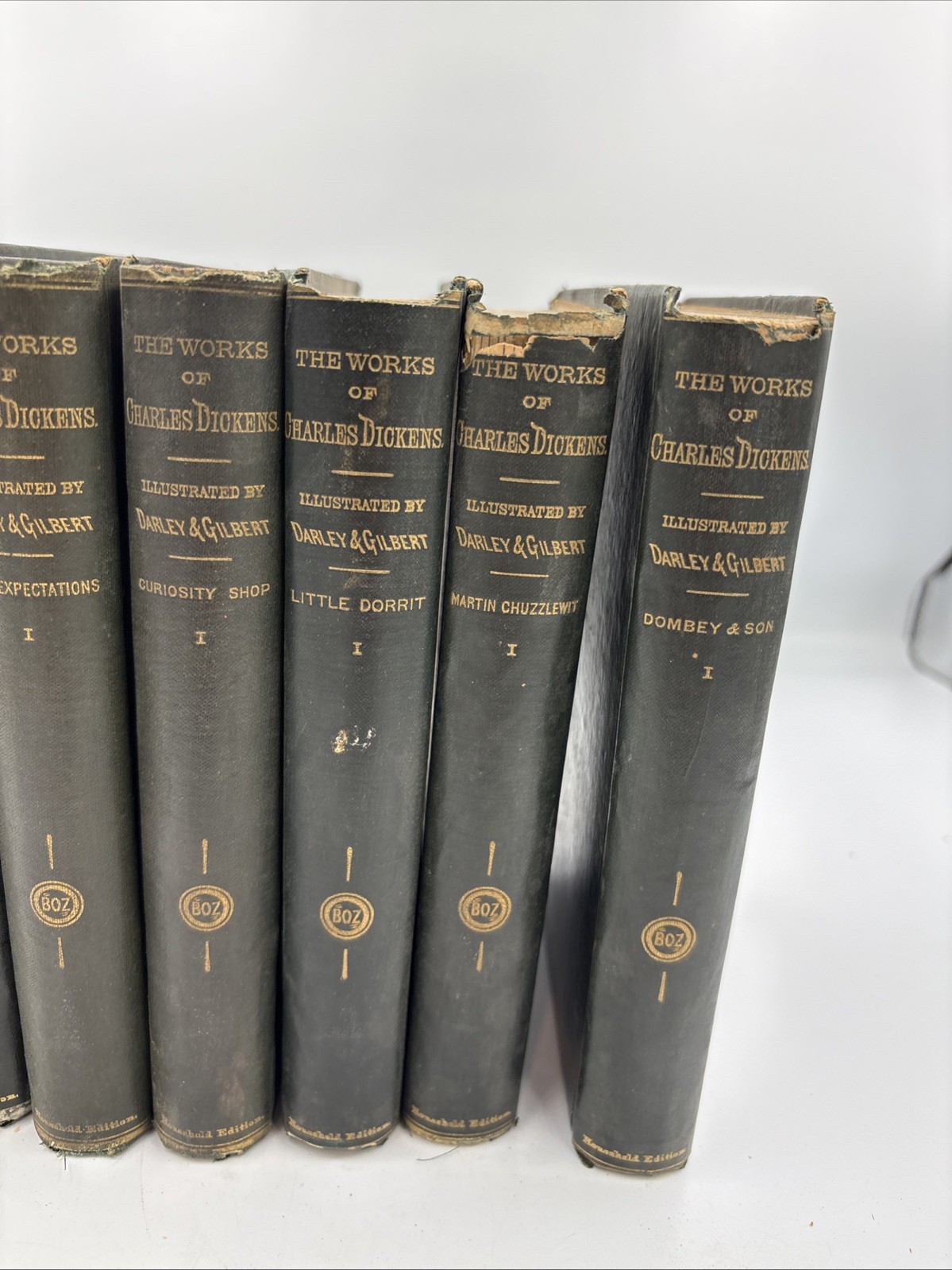 Darley &Gilbert Random Books Charles Dickens 1860’s Hardcover Incomplete 7 Books