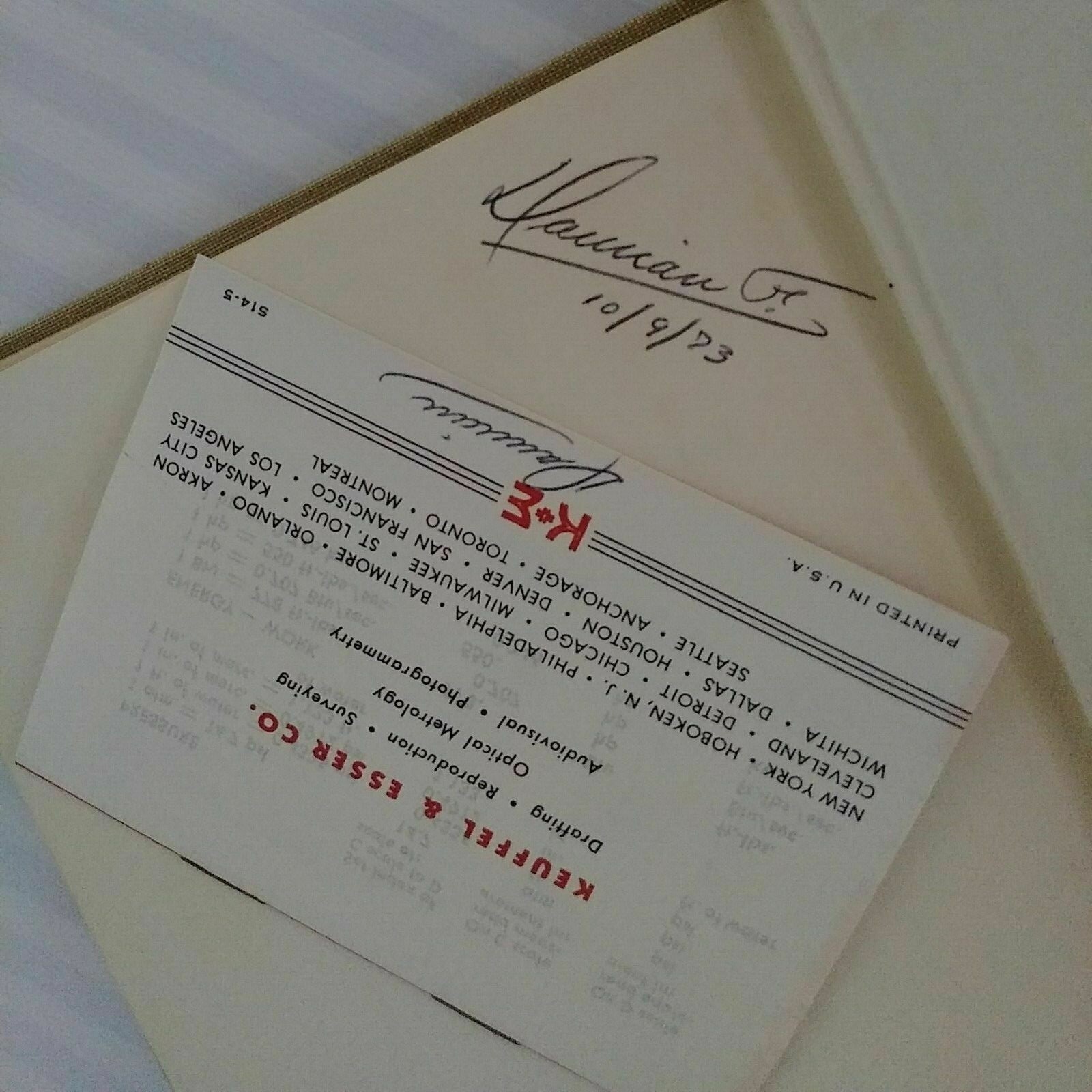 K&E Slide Rule Manual Log Log Duplex Decitrig Keuffel Esser Hardcover